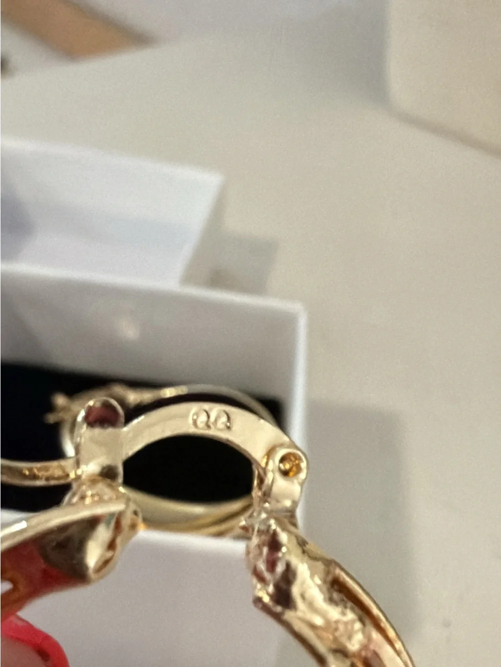 Golden hour 18 kt over gold filled premium Miami retailer detailed gold hoops